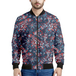 Paisley Floral Bohemian Pattern Print Men's Bomber Jacket