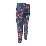 Paisley Floral Bohemian Pattern Print Men's Compression Pants