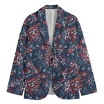 Paisley Floral Bohemian Pattern Print Men's Cotton Blazer