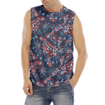 Paisley Floral Bohemian Pattern Print Men's Fitness Tank Top