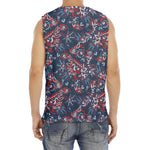 Paisley Floral Bohemian Pattern Print Men's Fitness Tank Top