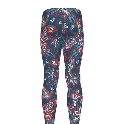 Paisley Floral Bohemian Pattern Print Men's leggings