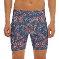 Paisley Floral Bohemian Pattern Print Men's Long Boxer Briefs