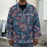 Paisley Floral Bohemian Pattern Print Men's Shirt Jacket