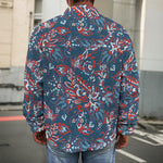 Paisley Floral Bohemian Pattern Print Men's Shirt Jacket