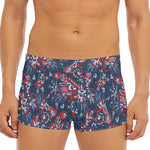 Paisley Floral Bohemian Pattern Print Men's Short Boxer Briefs