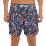Paisley Floral Bohemian Pattern Print Men's Split Running Shorts