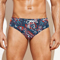 Paisley Floral Bohemian Pattern Print Men's Swim Briefs