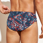 Paisley Floral Bohemian Pattern Print Men's Swim Briefs