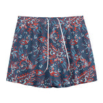 Paisley Floral Bohemian Pattern Print Mesh Shorts