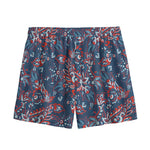 Paisley Floral Bohemian Pattern Print Mesh Shorts