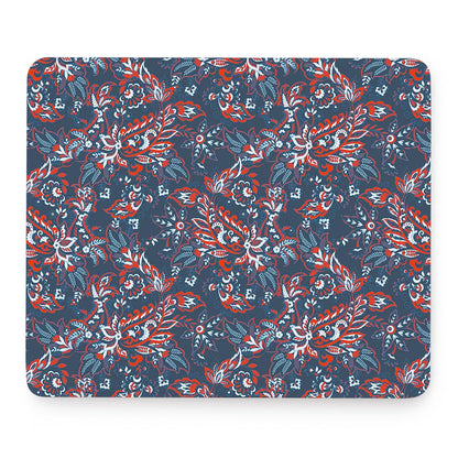 Paisley Floral Bohemian Pattern Print Mouse Pad