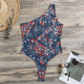 Paisley Floral Bohemian Pattern Print One Shoulder Bodysuit