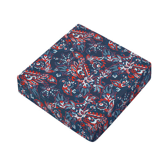 Paisley Floral Bohemian Pattern Print Outdoor Seat Cushion Cover