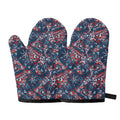 Paisley Floral Bohemian Pattern Print Oven Mitts