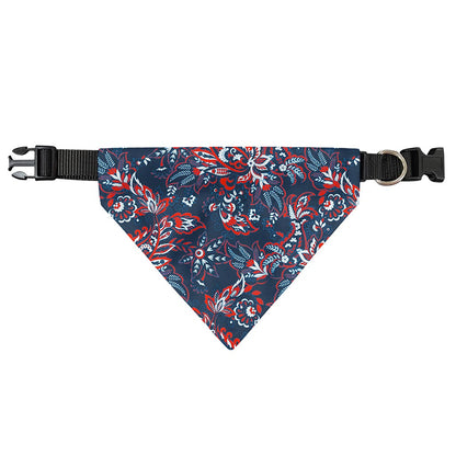 Paisley Floral Bohemian Pattern Print Over The Collar Dog Bandana