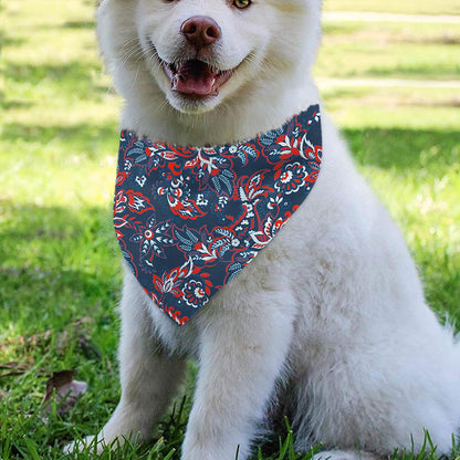 Paisley Floral Bohemian Pattern Print Over The Collar Dog Bandana