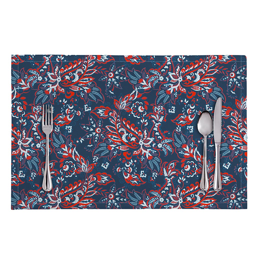 Paisley Floral Bohemian Pattern Print Placemat