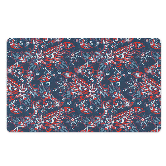 Paisley Floral Bohemian Pattern Print Polyester Doormat