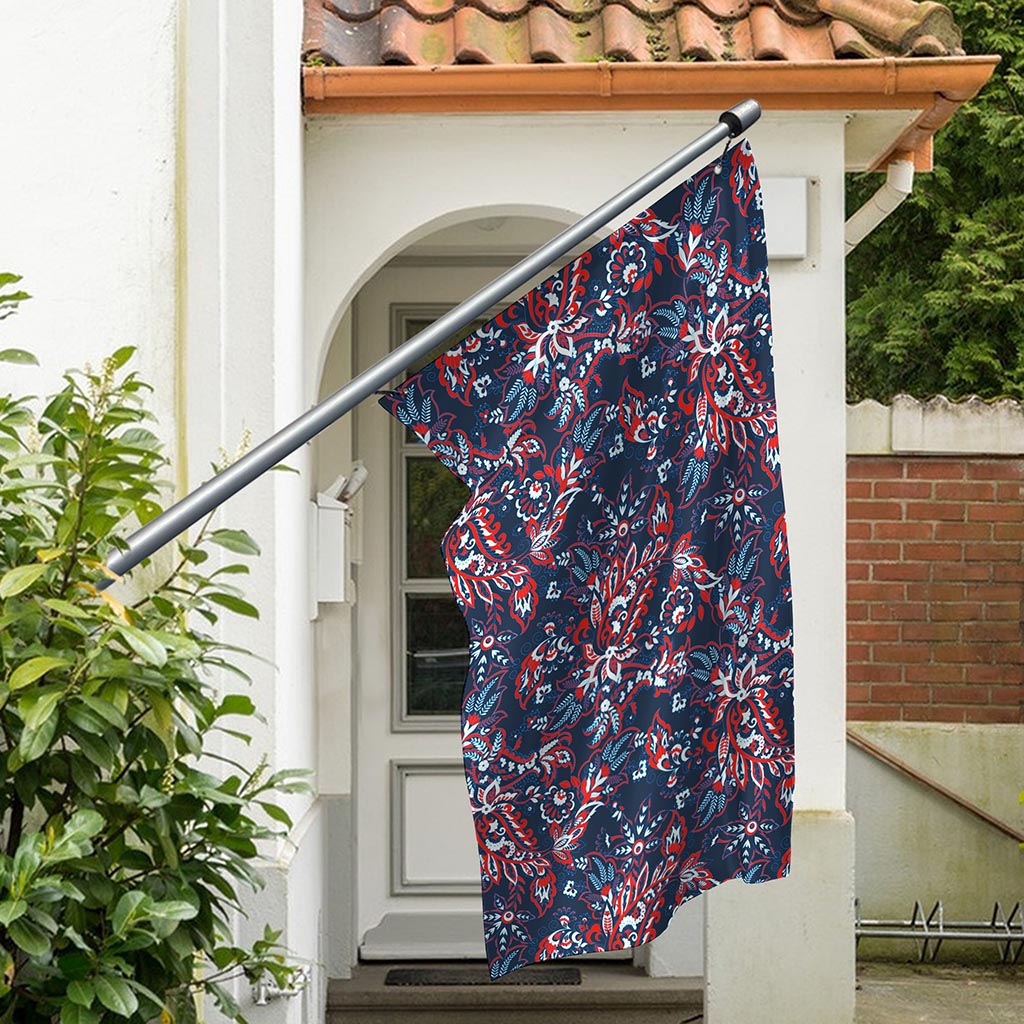 Paisley Floral Bohemian Pattern Print Polyester Flag