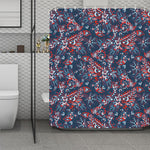 Paisley Floral Bohemian Pattern Print Polyester Shower Curtain