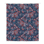 Paisley Floral Bohemian Pattern Print Polyester Shower Curtain