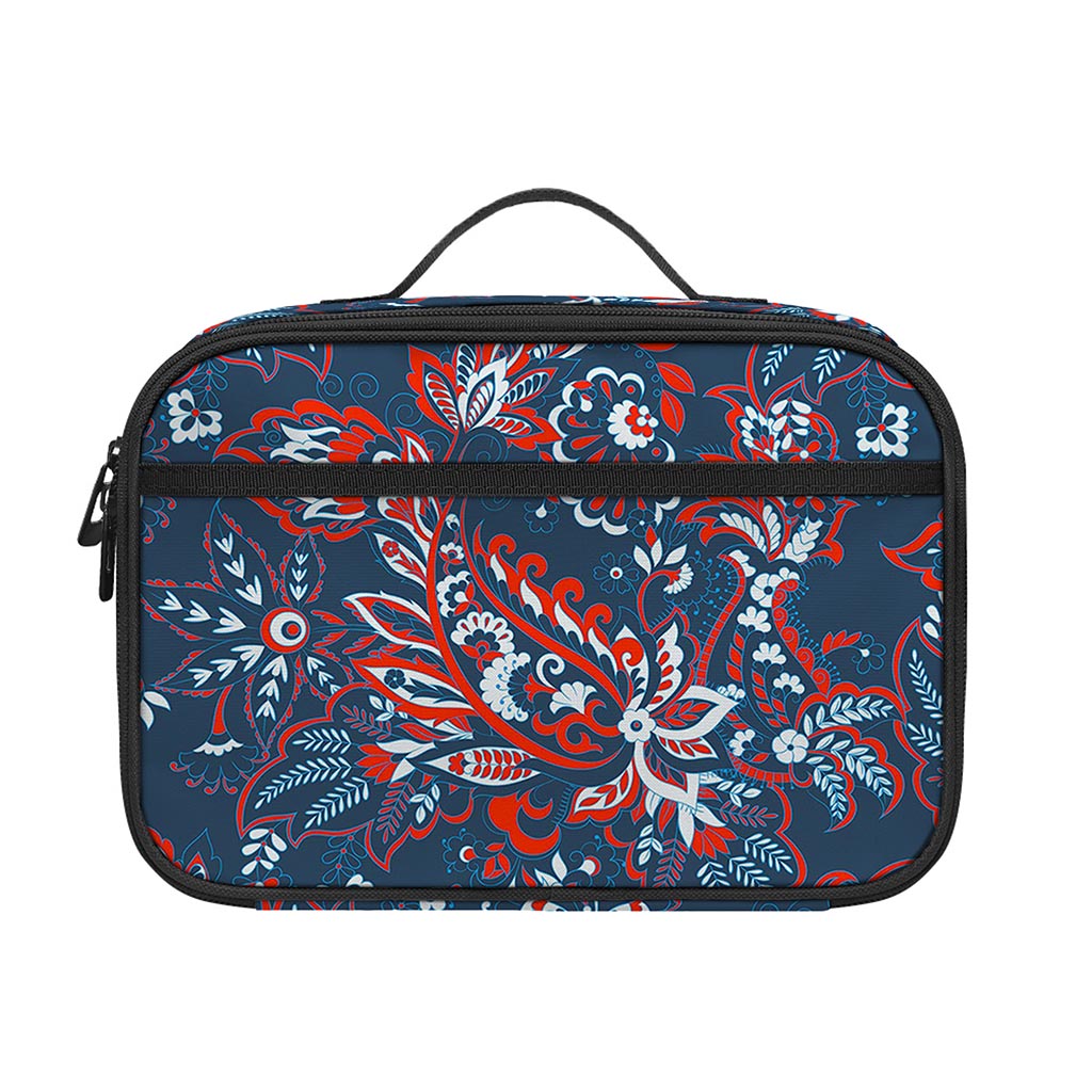 Paisley Floral Bohemian Pattern Print Portable Lunch Bag