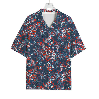 Paisley Floral Bohemian Pattern Print Rayon Hawaiian Shirt