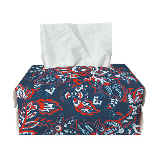 Paisley Floral Bohemian Pattern Print Rectangle Tissue Box Cover