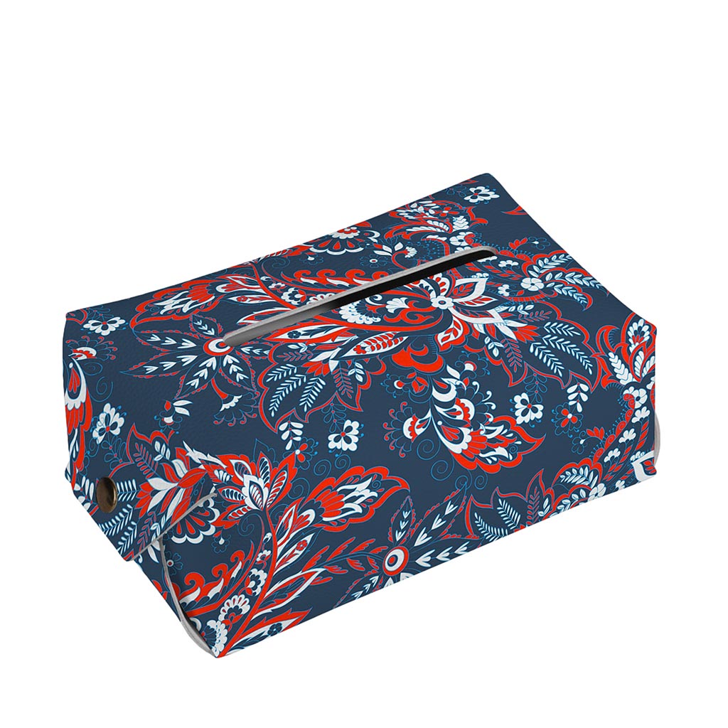 Paisley Floral Bohemian Pattern Print Rectangle Tissue Box Cover