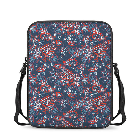 Paisley Floral Bohemian Pattern Print Rectangular Crossbody Bag