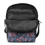 Paisley Floral Bohemian Pattern Print Rectangular Crossbody Bag