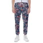 Paisley Floral Bohemian Pattern Print Scuba Joggers