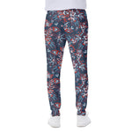 Paisley Floral Bohemian Pattern Print Scuba Joggers