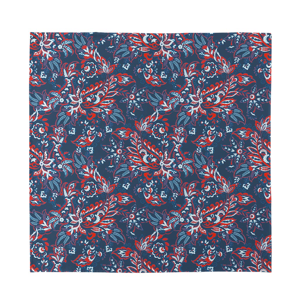 Paisley Floral Bohemian Pattern Print Silk Bandana