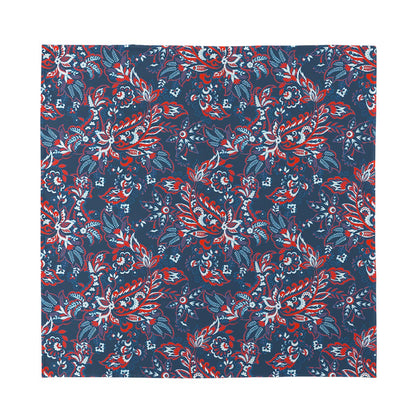Paisley Floral Bohemian Pattern Print Silk Bandana
