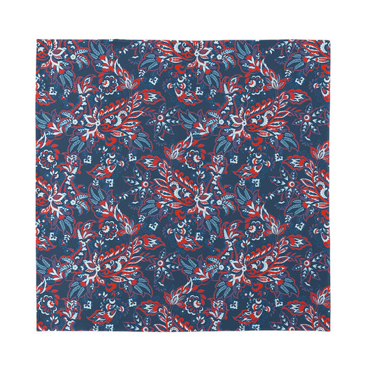 Paisley Floral Bohemian Pattern Print Silk Bandana