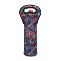 Paisley Floral Bohemian Pattern Print Single Neoprene Wine Tote