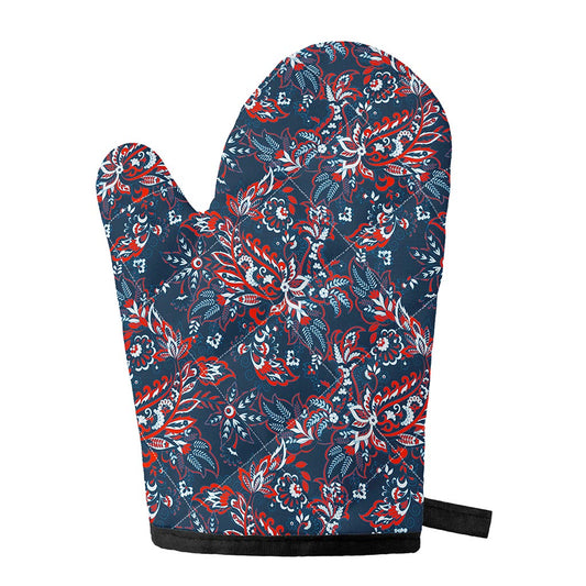 Paisley Floral Bohemian Pattern Print Single Oven Mitt