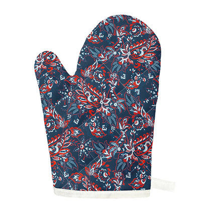 Paisley Floral Bohemian Pattern Print Single Oven Mitt