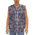 Paisley Floral Bohemian Pattern Print Sleeveless Baseball Jersey