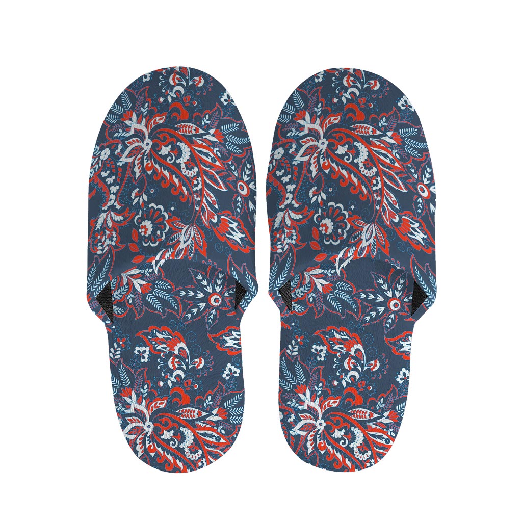 Paisley Floral Bohemian Pattern Print Slippers