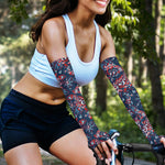 Paisley Floral Bohemian Pattern Print Sun Protection Arm Sleeves