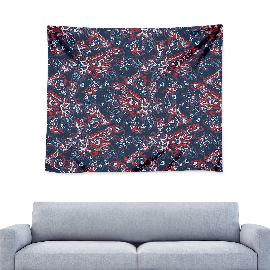 Paisley Floral Bohemian Pattern Print Tapestry