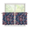 Paisley Floral Bohemian Pattern Print Tier Curtains