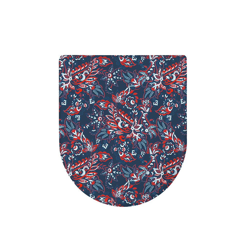 Paisley Floral Bohemian Pattern Print Toilet Lid Cover