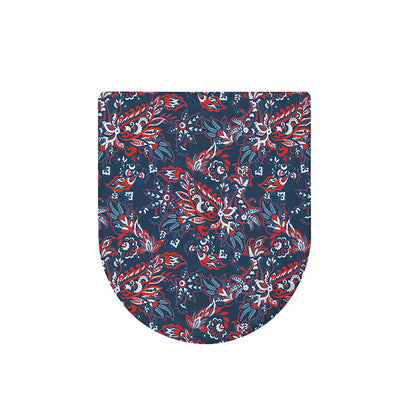 Paisley Floral Bohemian Pattern Print Toilet Lid Cover