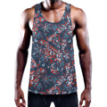 Paisley Floral Bohemian Pattern Print Men's Workout Tank Top