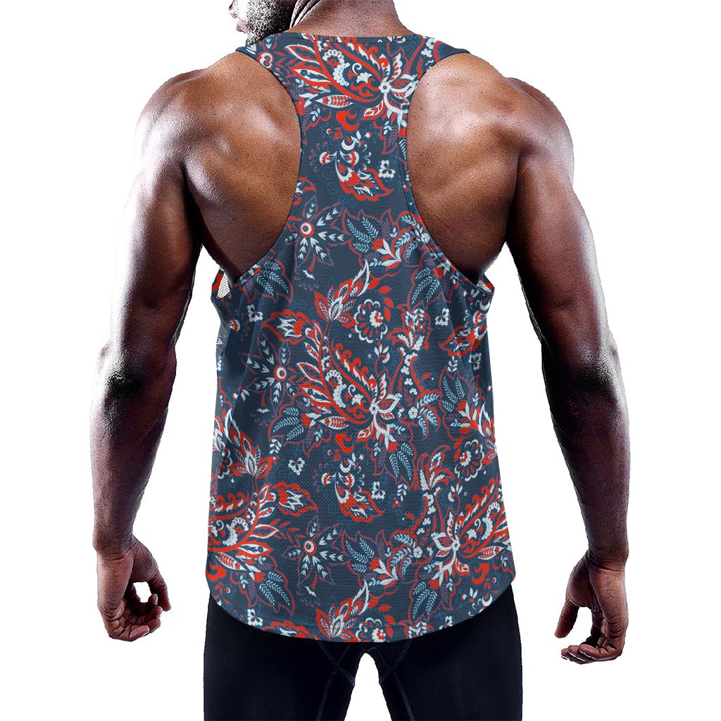 Paisley Floral Bohemian Pattern Print Training Tank Top