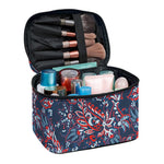 Paisley Floral Bohemian Pattern Print Travel Makeup Bag